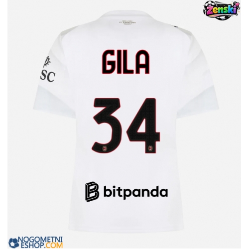 Ženski Nogometni dresi AC Milan Mario Gila #34 Gostujoči 2026-27 Kratek Rokav